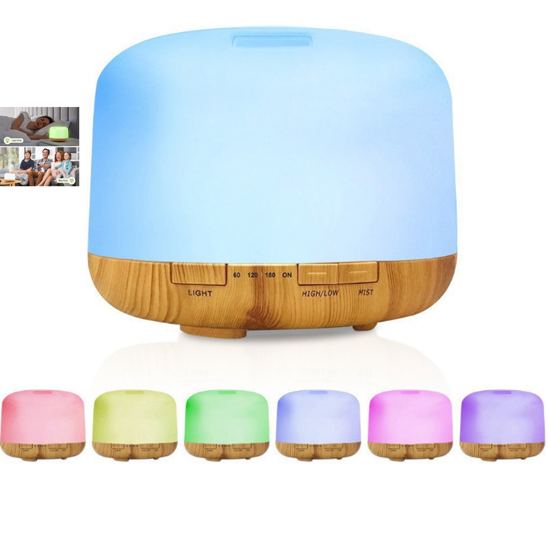Lights Changing Essential Oil Air Mist Diffuser 3