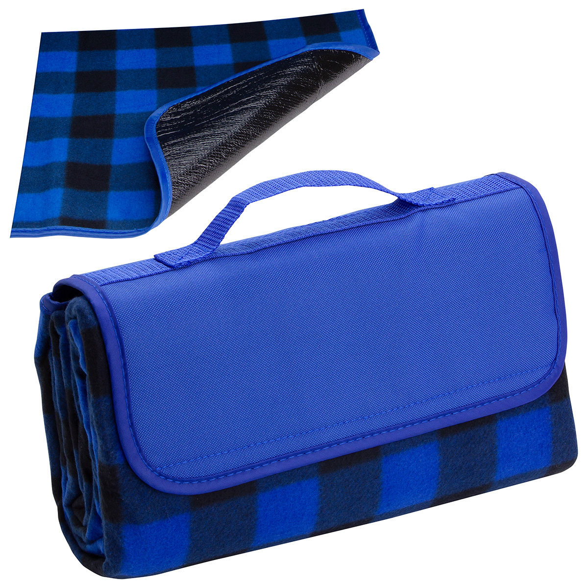 Plaid Barrel Fleece Picnic Blanket 30
