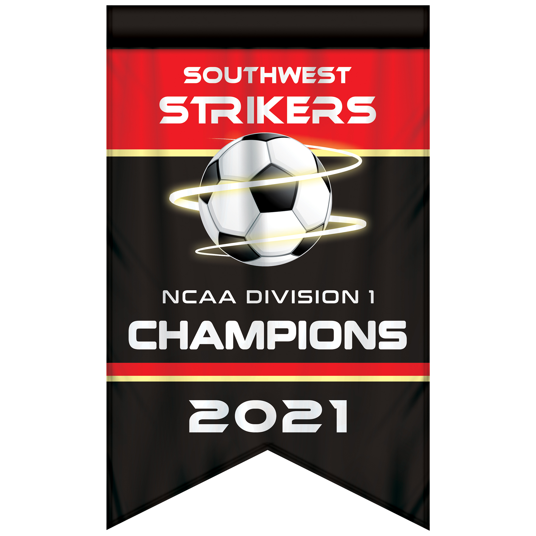 2' x 3' Championship Banner Double Sided Dove Tail Cut 3