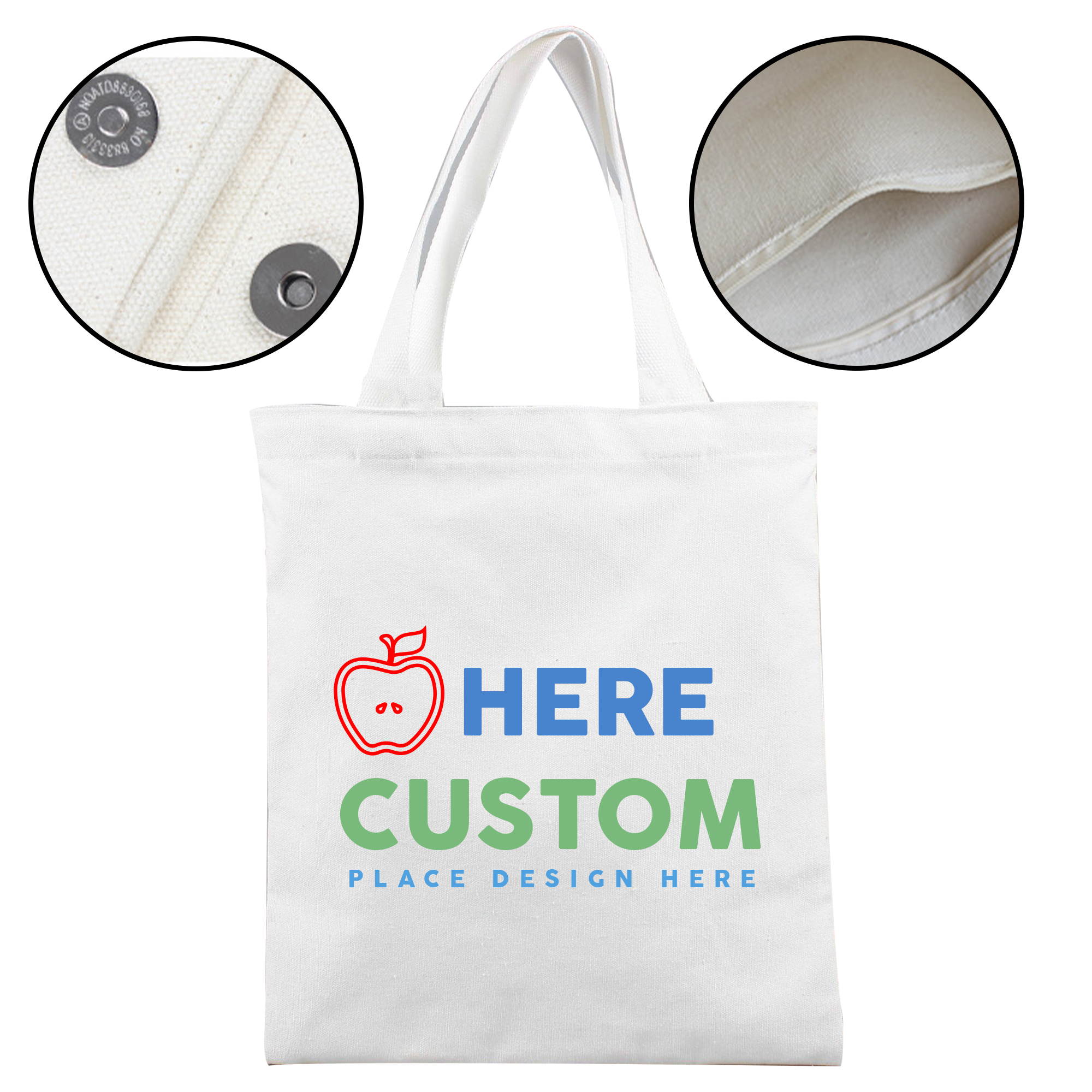 Eco-Friendly Cotton Canvas Grocery Tote Bag, custom tote bag with logo imprint 2