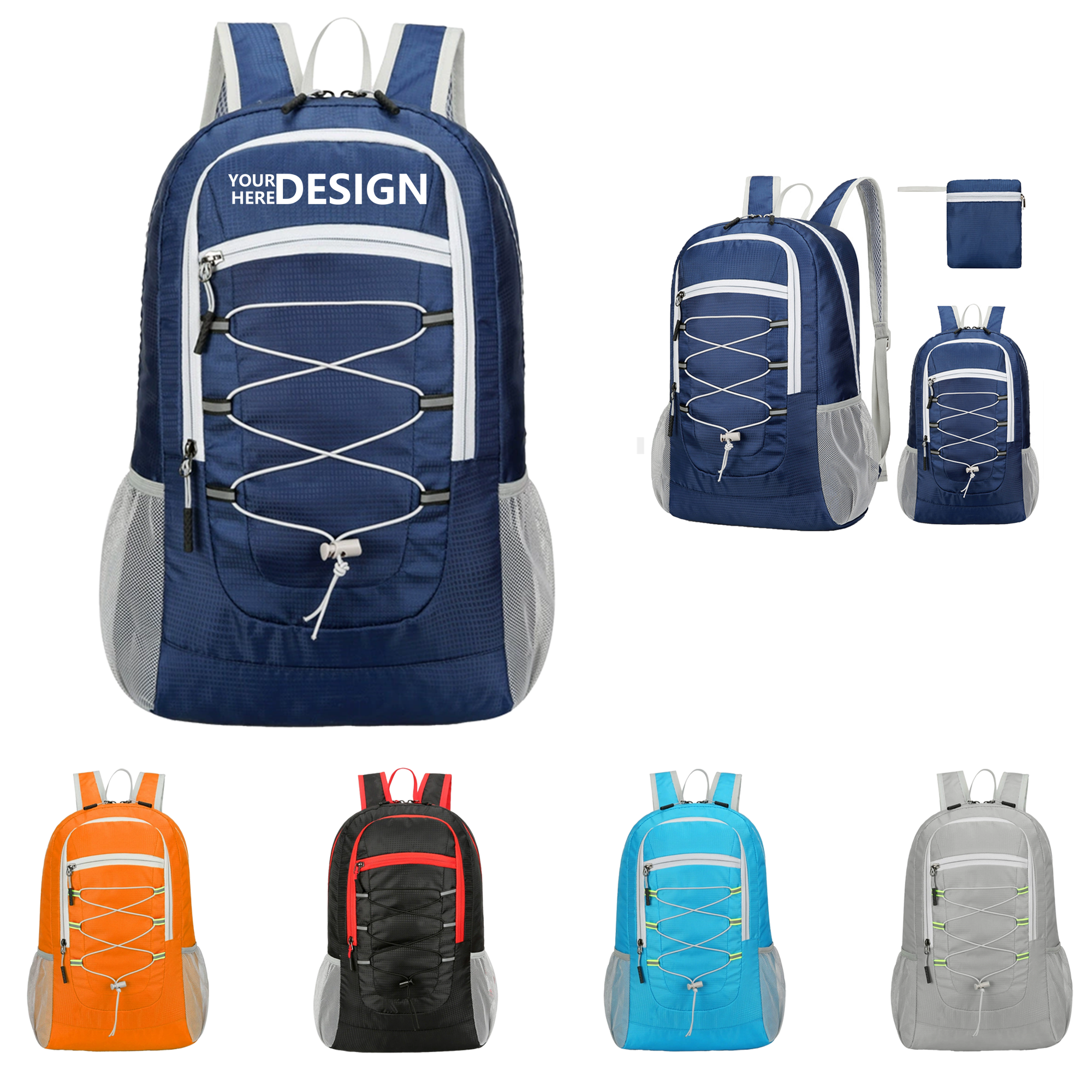 Large Capacity Foldable Backpack with Multiple Features 2