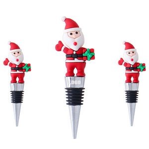 Charming PVC Santa Claus Wine Cork Bottle Stopper 5