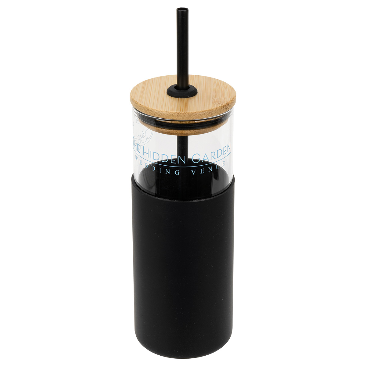 Stirling 18 oz Glass Tumbler with Silicone Sleeve & PP Straw 8