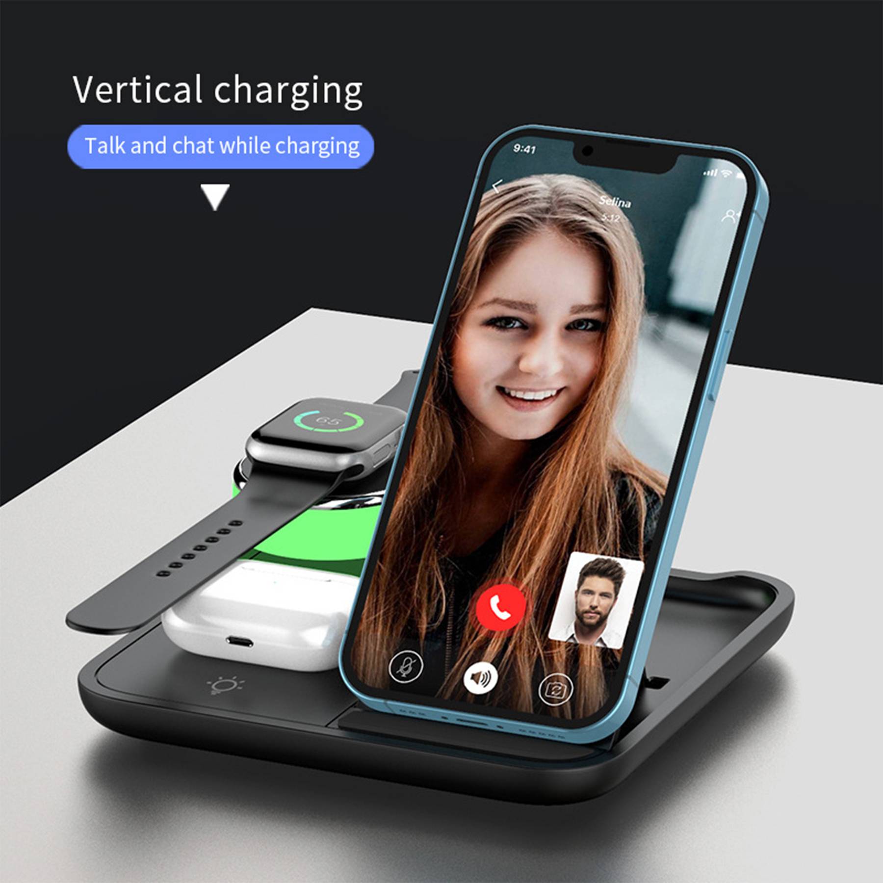 4-in-1 mobile phone wireless charger 6