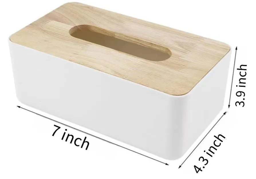 Wood PP Rectangular Tissue Box 3