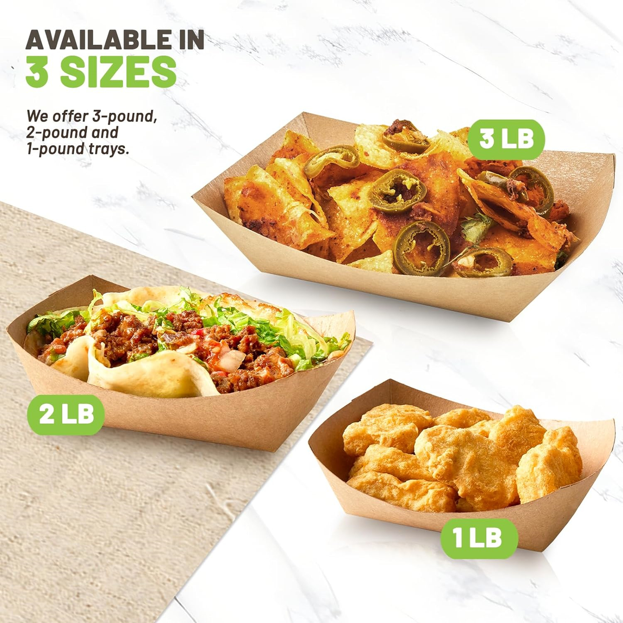 Disposable Kraft Paper Food Boat Tray 4