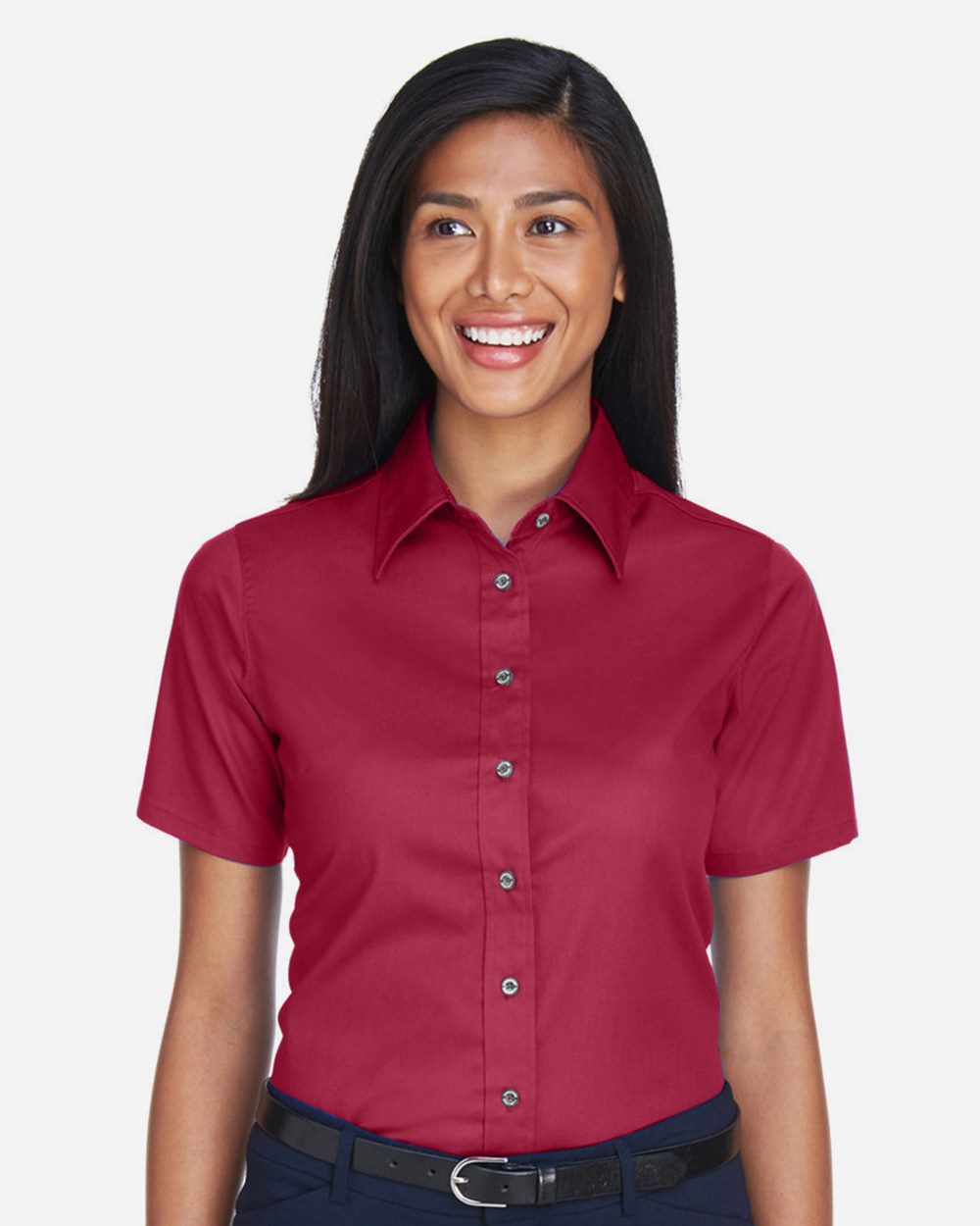 Women's Easy Blend™ Short Sleeve Twill Dress Shirt with Stain-Release - M500SW 2