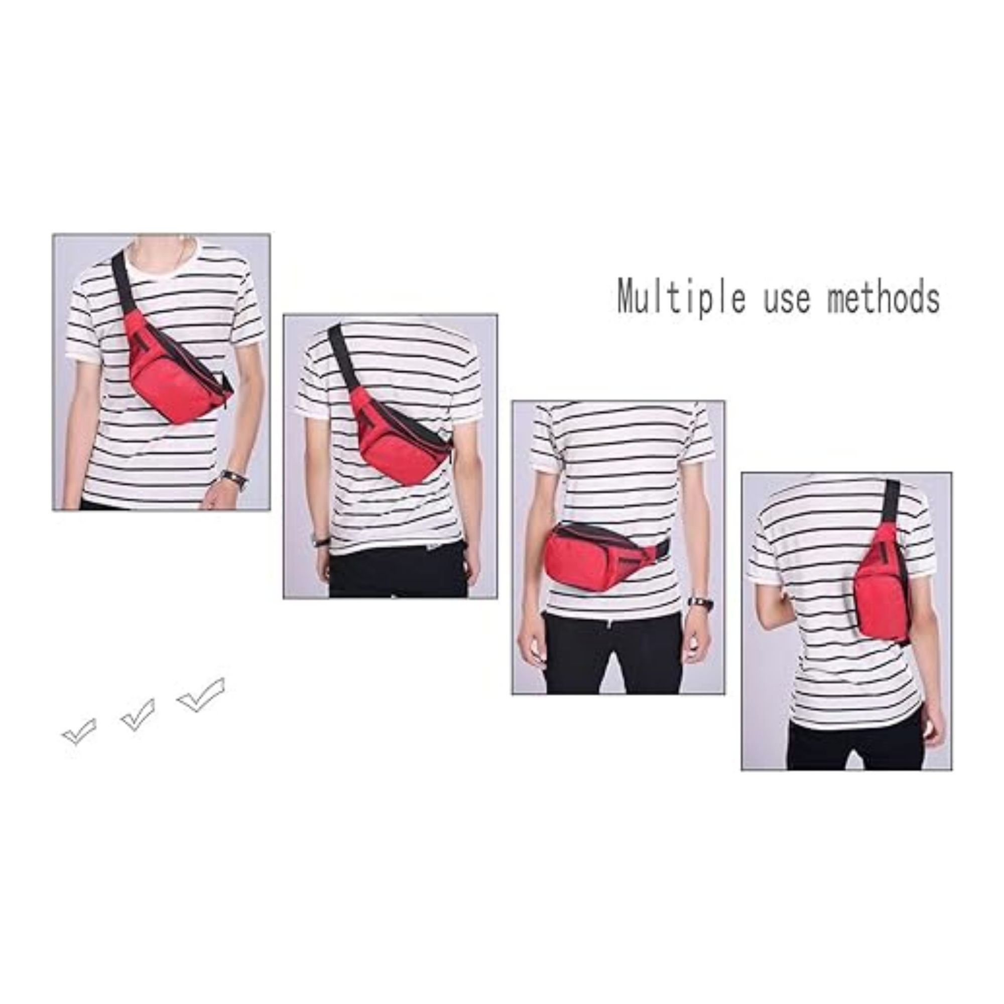 Nylon Crossbody Waist Bag Pack 2