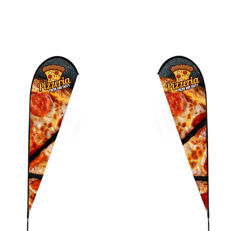 Teardrop Wind Flutter Flag - Small DOUBLE SIDED