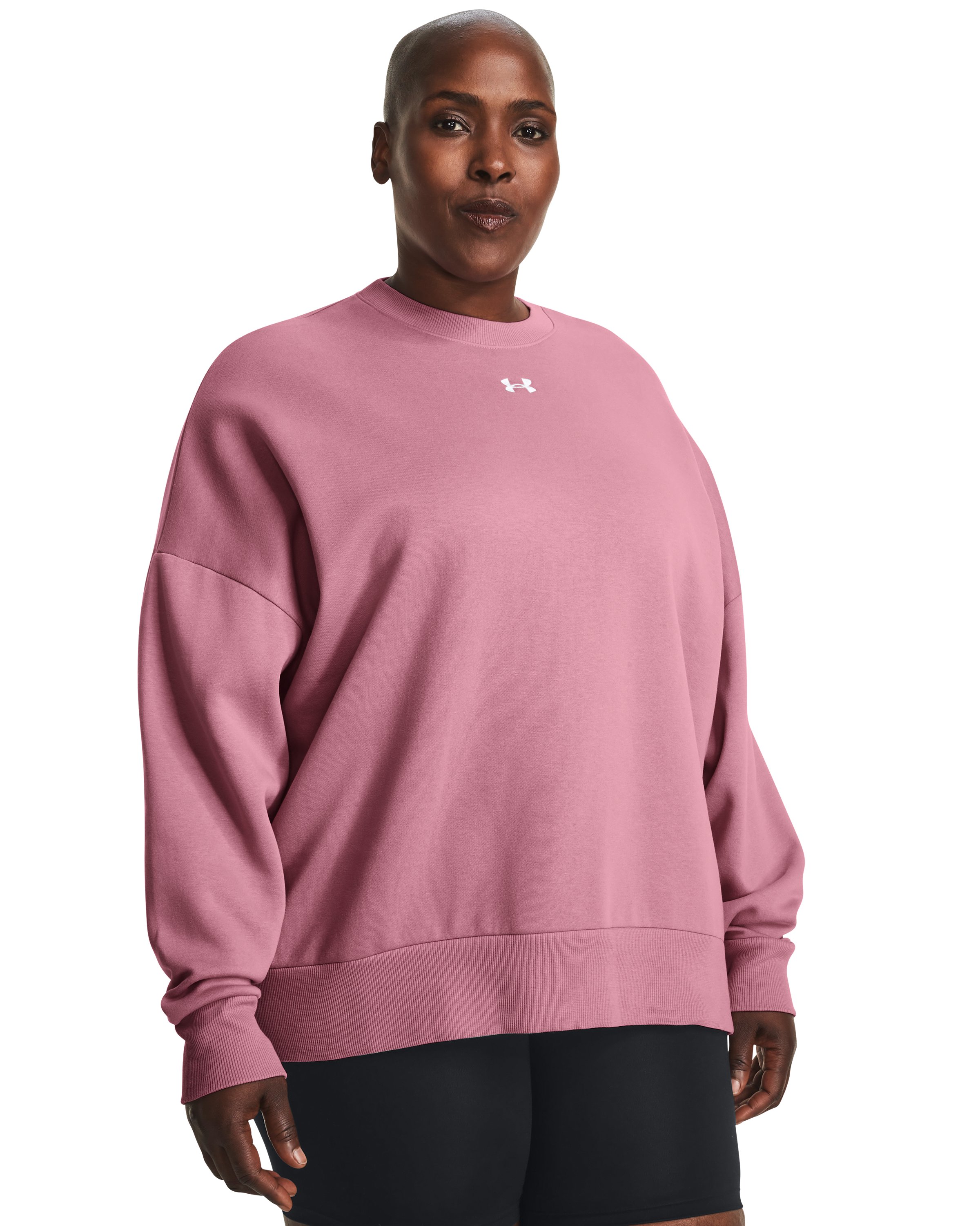 Women's UA Rival Fleece Oversized Crew  2