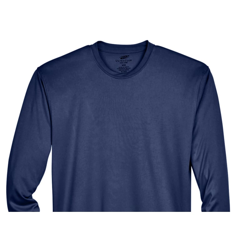 UltraClub Adult Cool & Dry Sport Long-Sleeve Performance Interlock T-Shirt 67