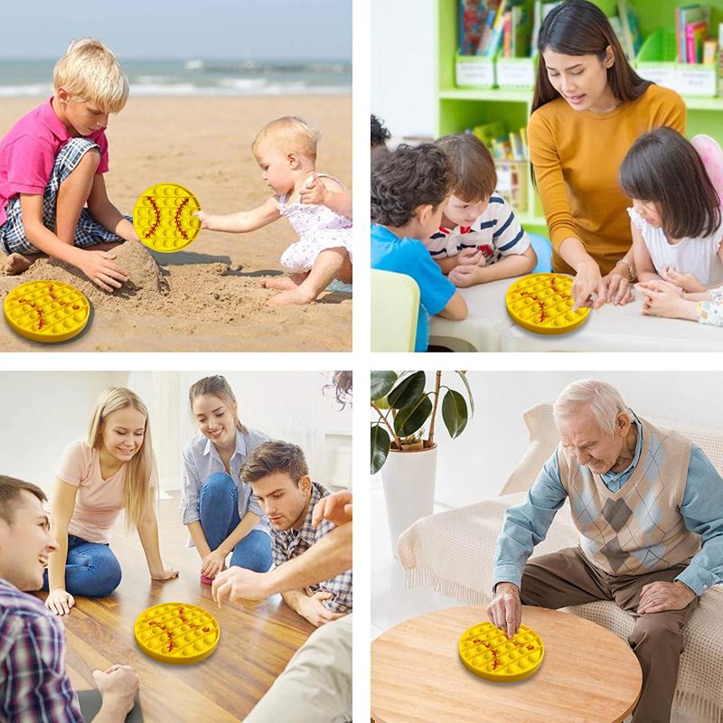 Hottest Round Push Pop Fidget Sensory Stress Reliever Toys 10