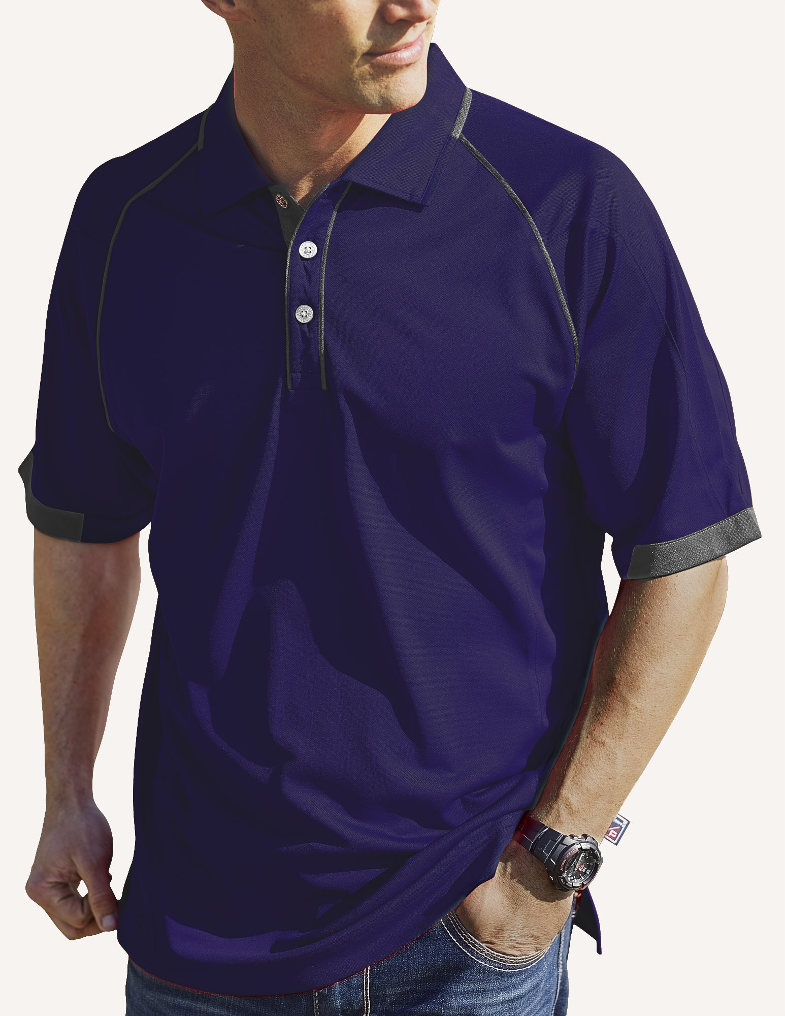 Men's Aloha Hybrid Cooler Polo Shirt 4