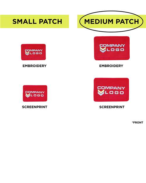 Medium Blank Red Patch - Qty 10 - MPF10 2