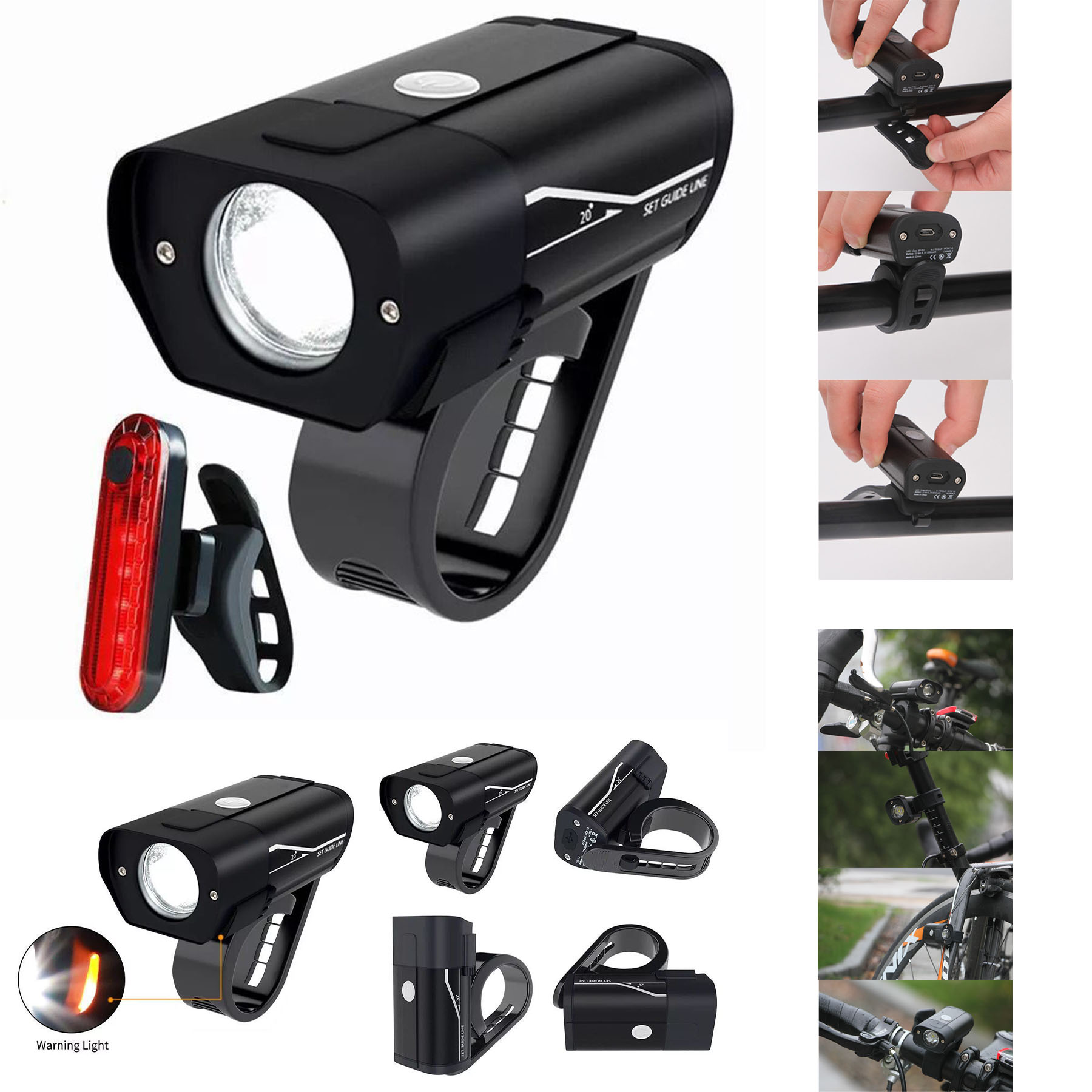 Rechargeable Bike Light Set 2