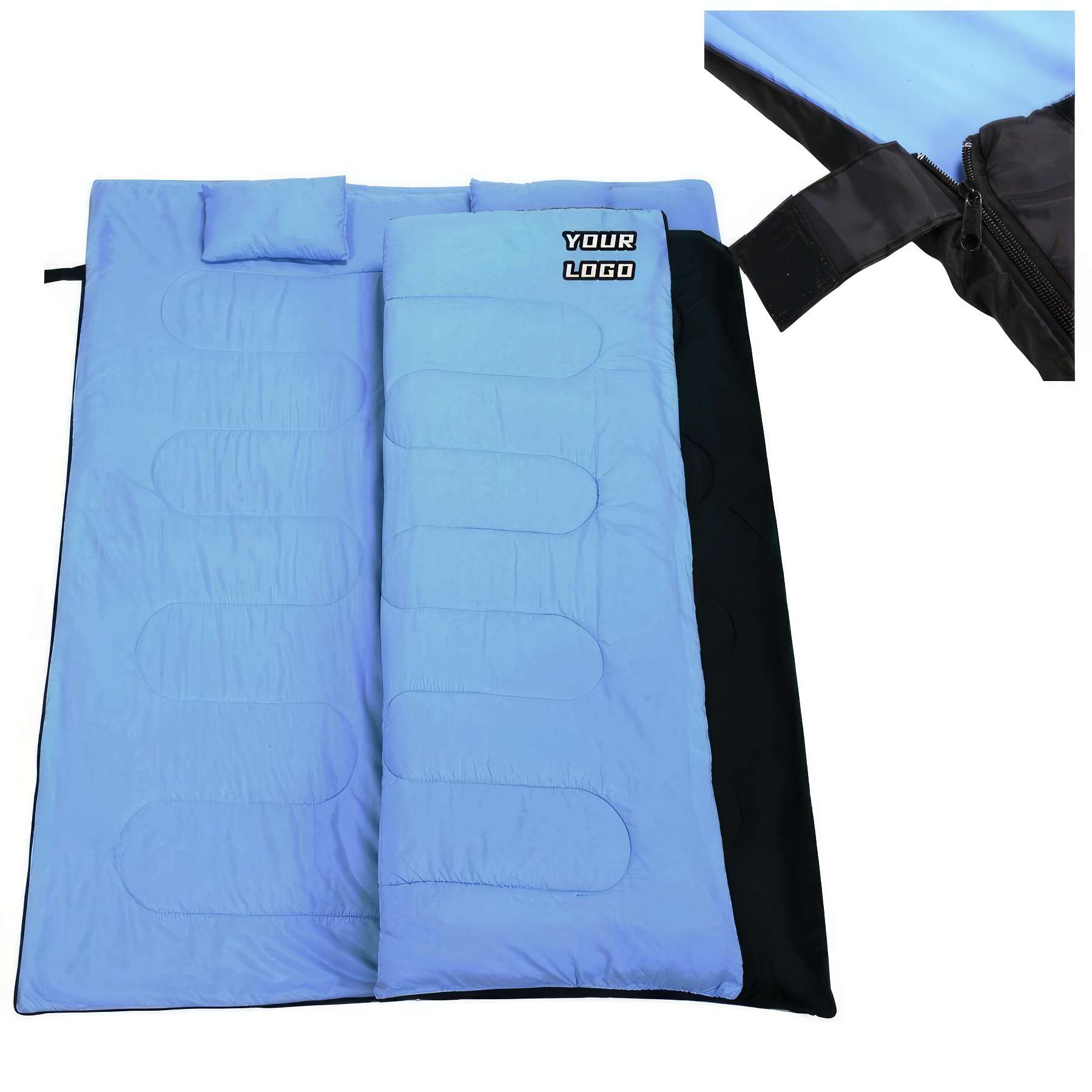 Double Sleeping Bags with Pillow 2