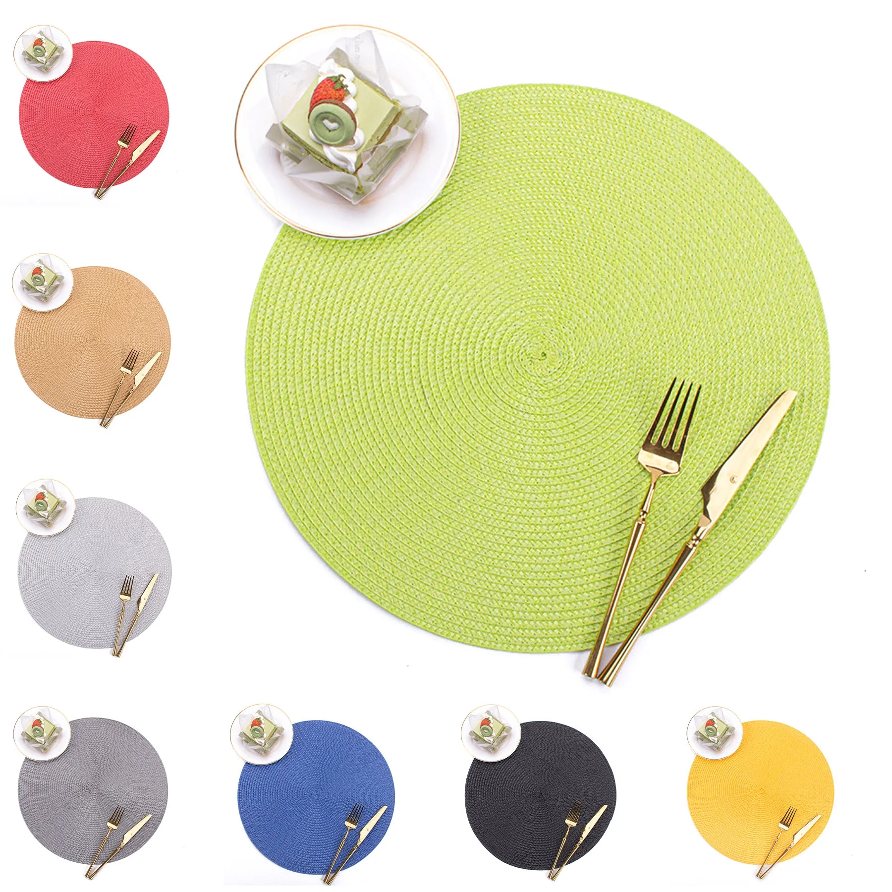 Round Hand Woven Place Mat 6
