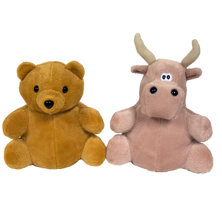 7" Bear/Tan Bull Reversible Puppet 2