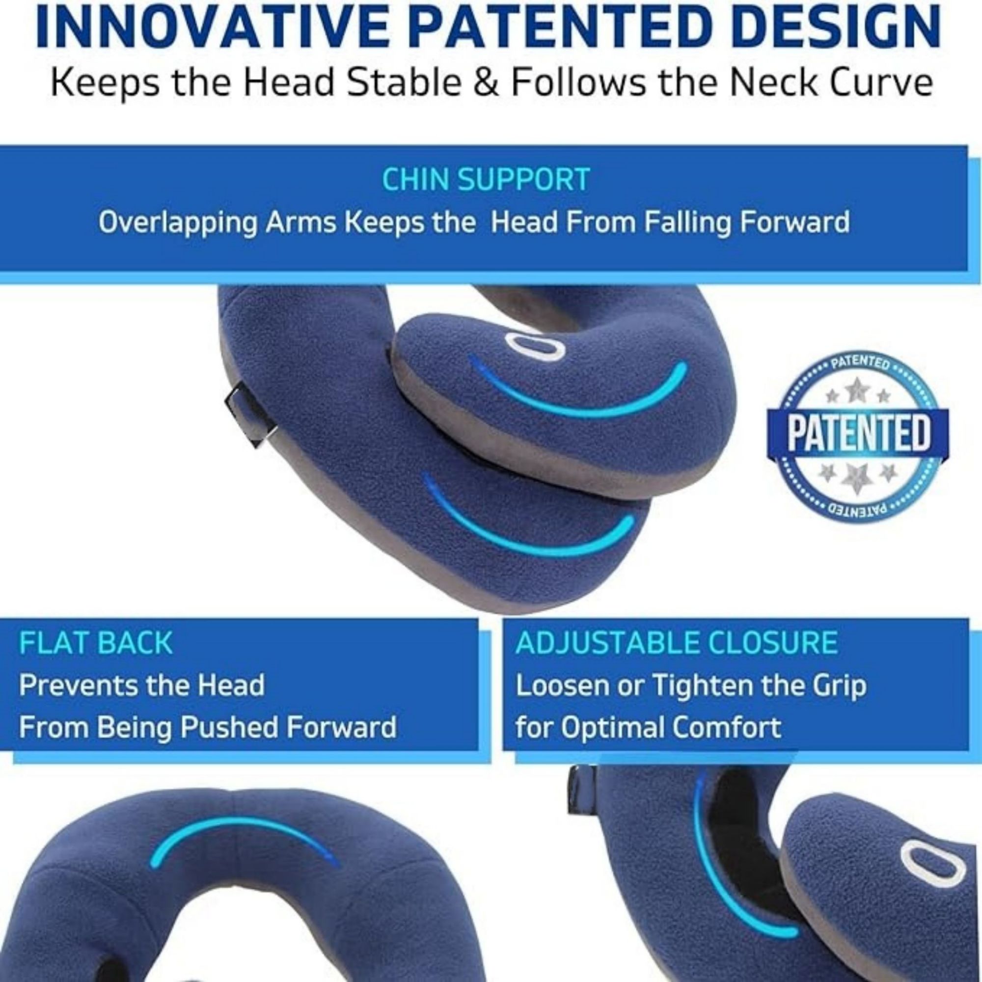Neck Pillow For Travel Provides Double Support To The Head 4