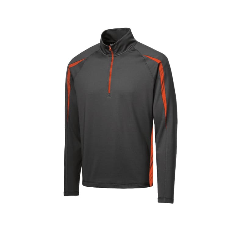 Sport-Tek Sport-Wick Stretch 1/2-Zip Colorblock Pullover., custom hoodie or sweatshirt with logo imprint 11