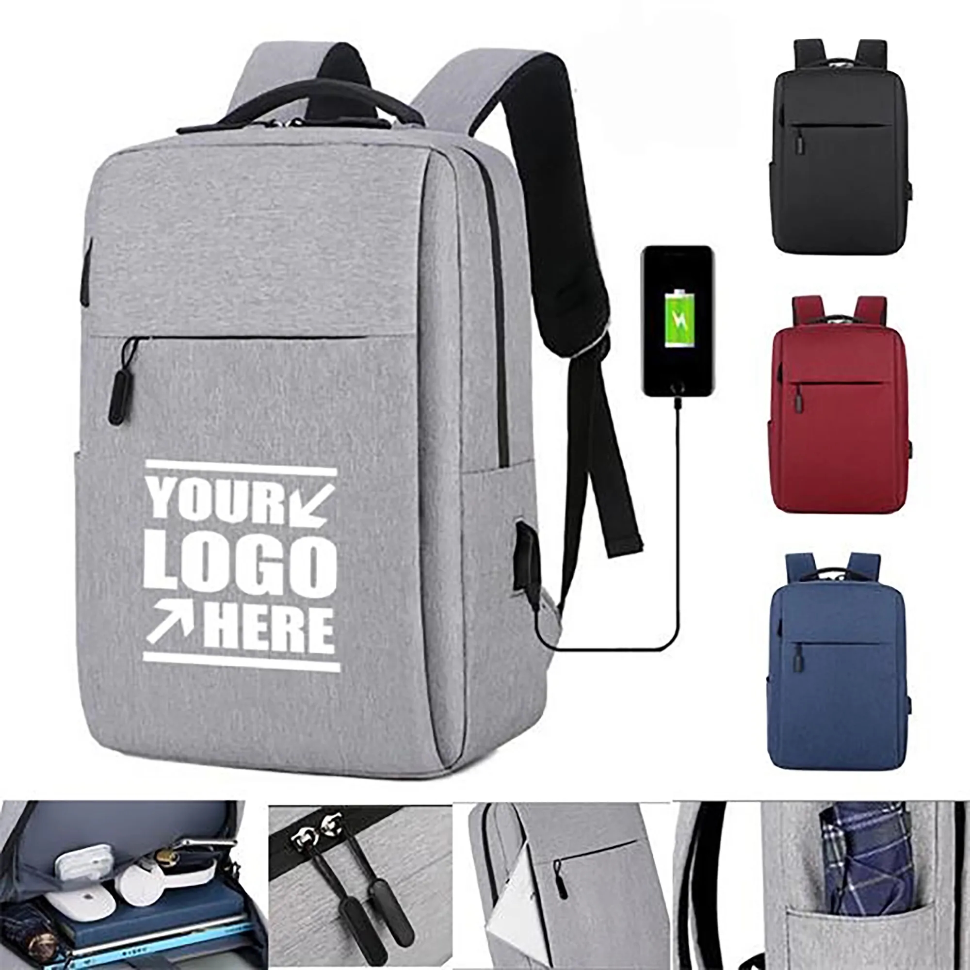 Laptop Backpack With USB Charging Port 3