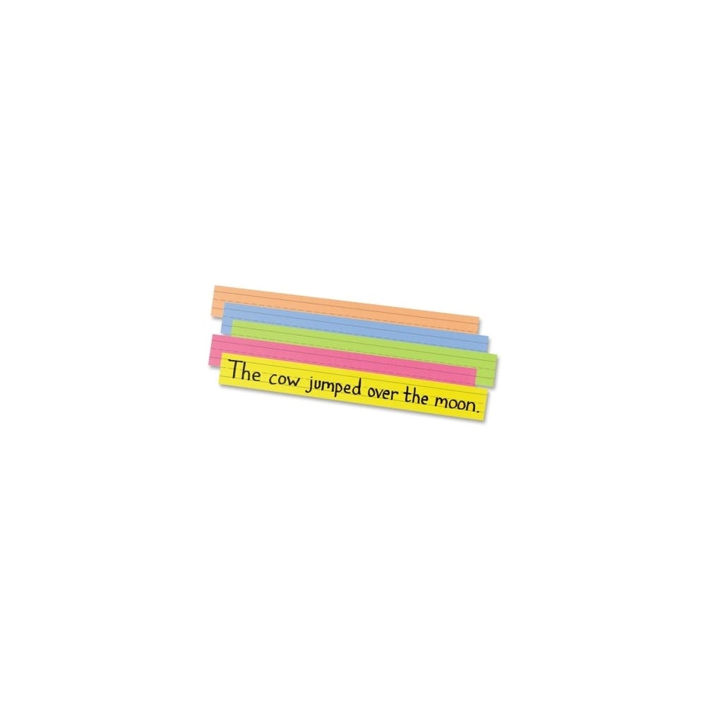 Sentence Strips - Bright Colors 1.5" Single Line Ruled Dual Sided 1