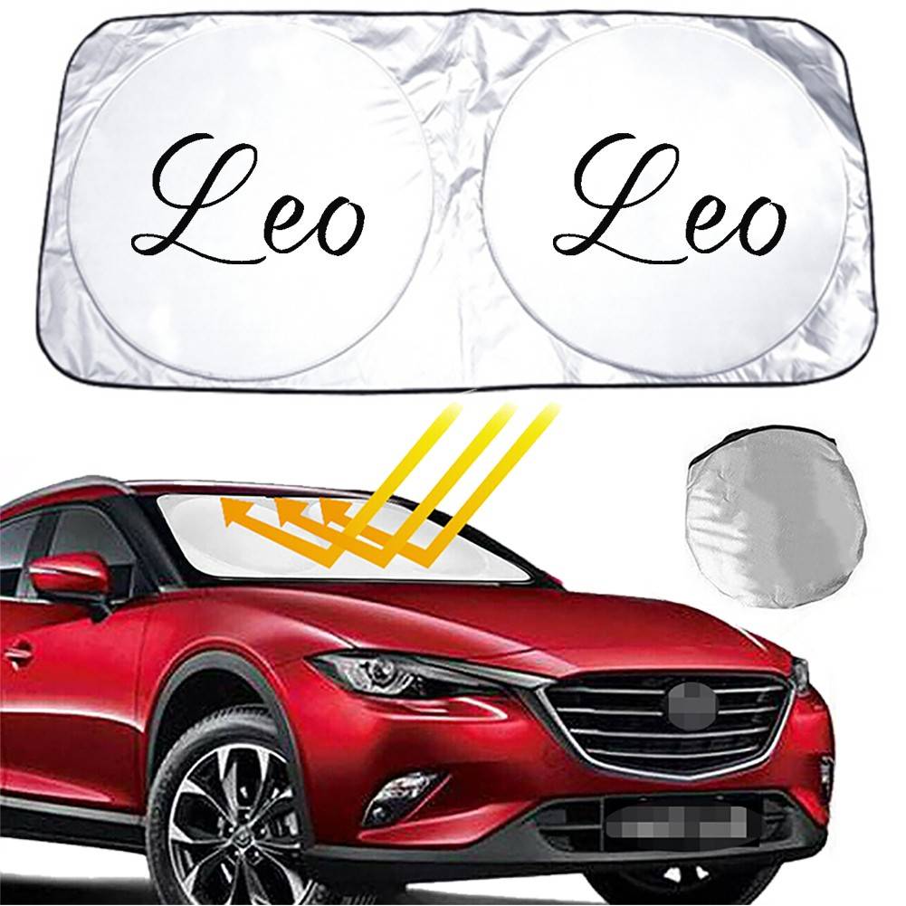 Double Circle Car Front Window Sun Shade 2