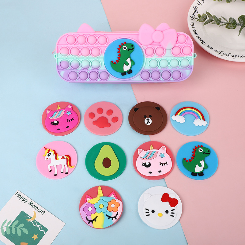 Silicone Popper Fidget Pencil Case for Girls 23