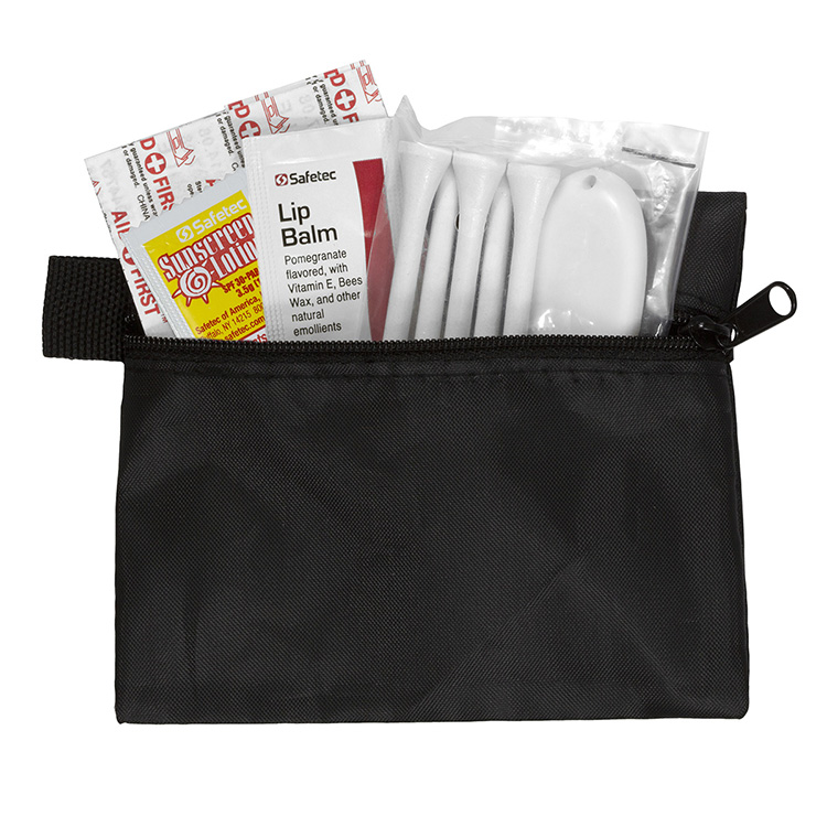 "DEL MONTE" 14 Piece Golf Kit Components inserted into Zipper Pack 26