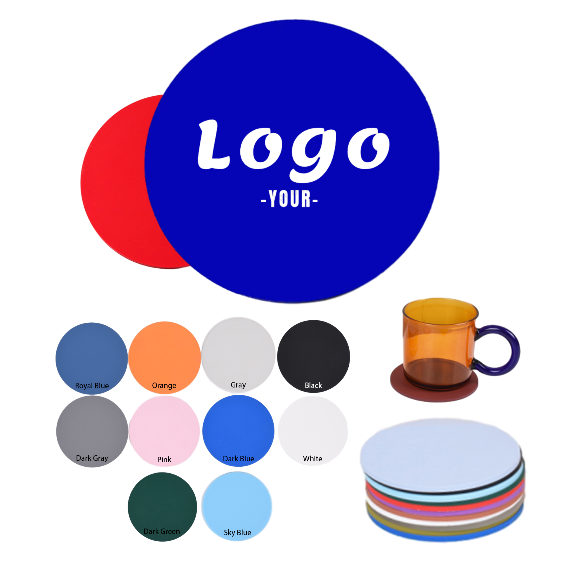 Round Non-Slip Coasters 2