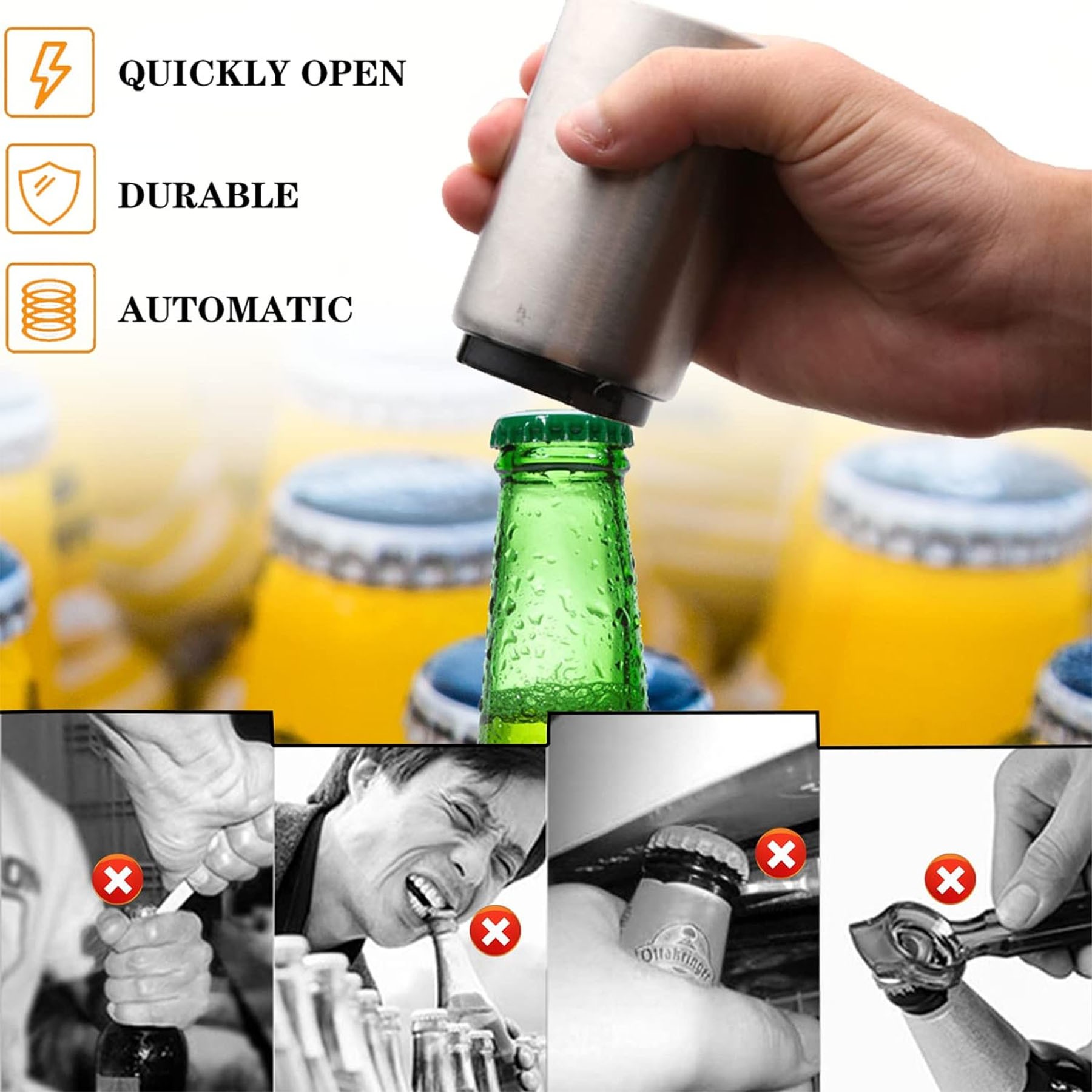 Stainless Steel Automatic Bottle Openers 2