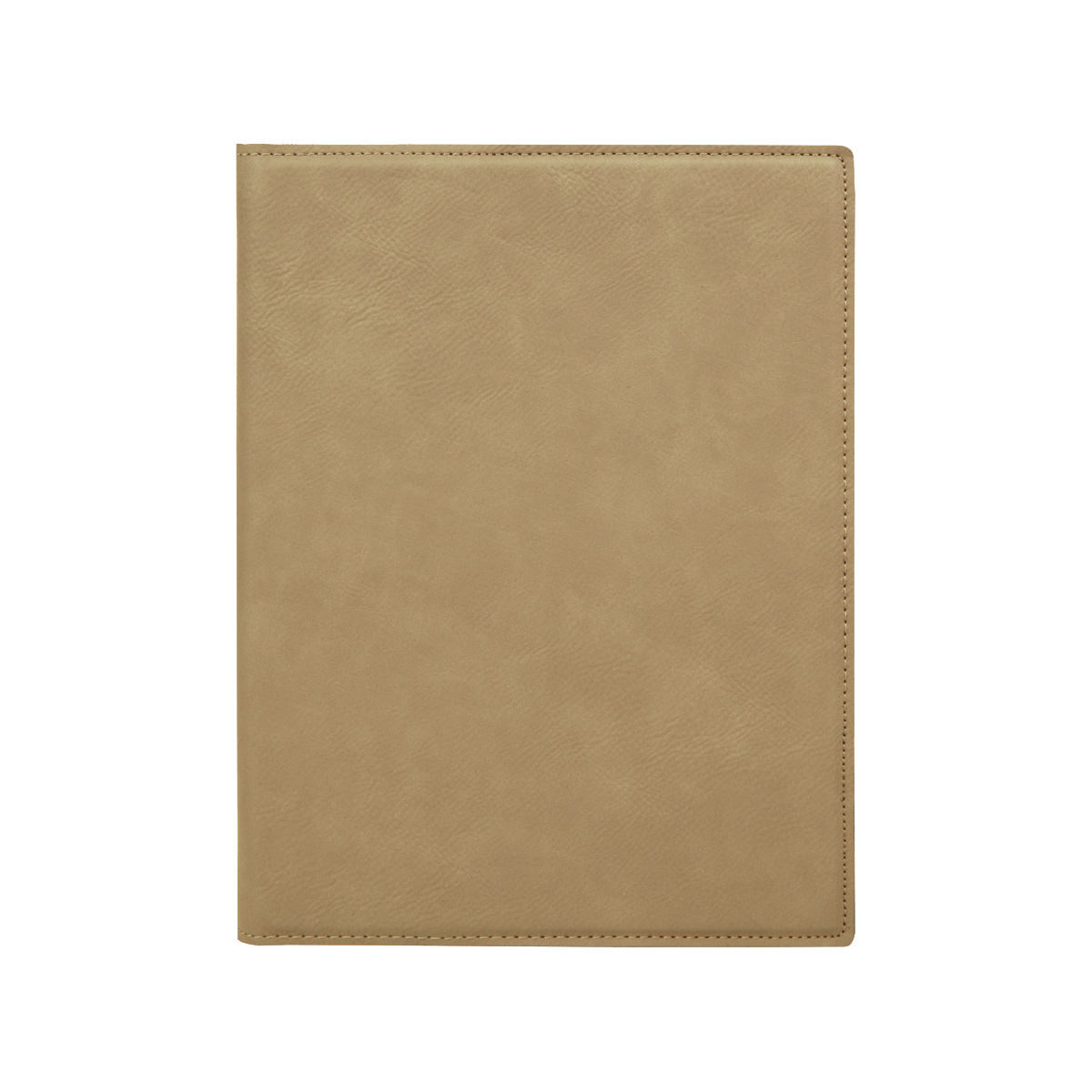 7" x 9" Leatherette Light Brown Portfolio 3