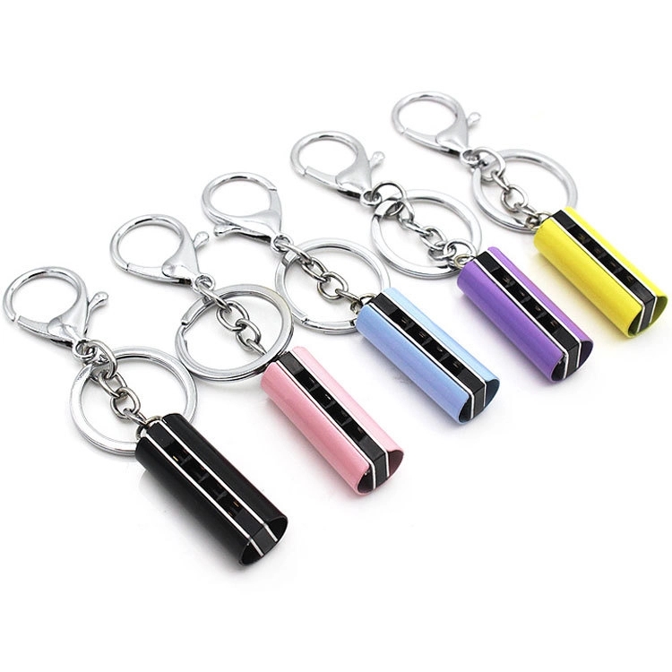 8 Tone 4 Holes Mini Harmonica Keychain 3