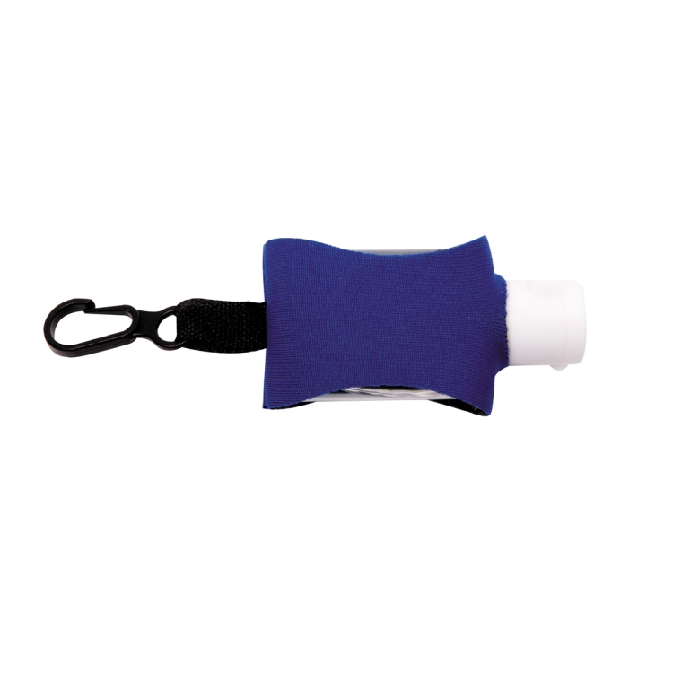 "SanPal Sleeve" .5 oz Hand Sanitizer Antibacterial Gel in Clip-On Neoprene Sleeve Cover 1