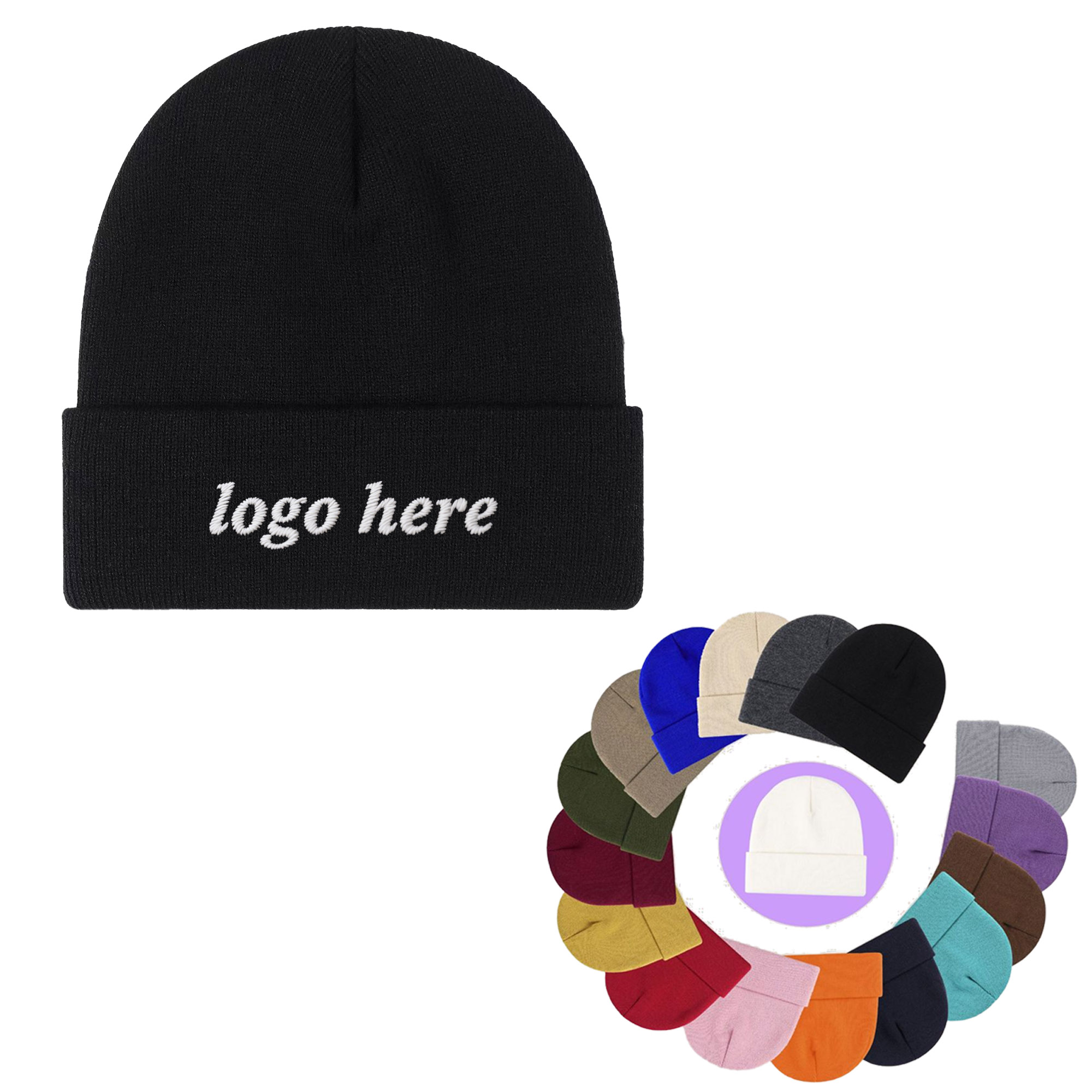 MOQ 50 pcs Custom Logo Knit Hat 3