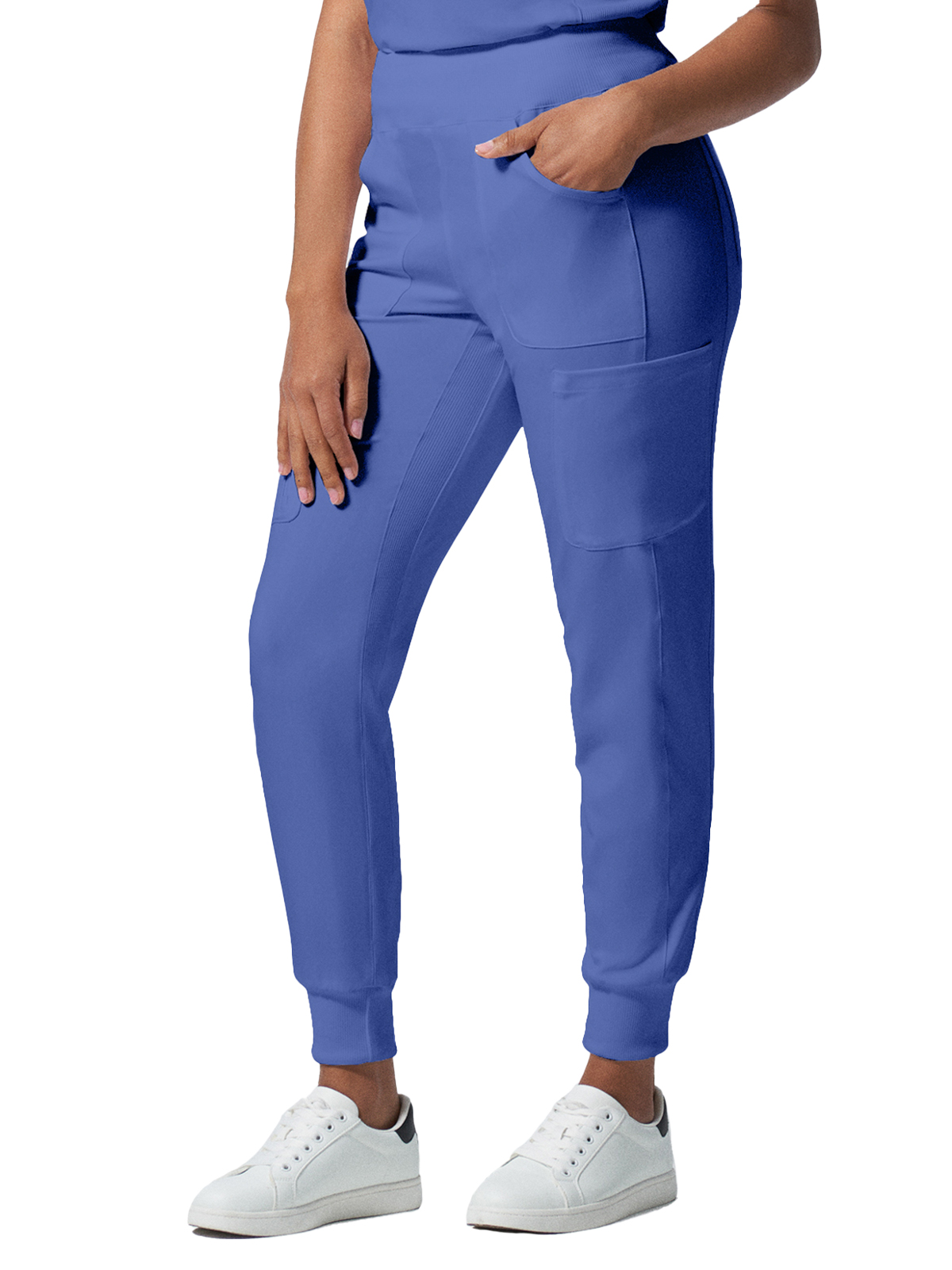 Landau - Forward - Women's Seven-Pocket Mid-Rise Rib-Knit Elastic Waist Jogger Pant 27