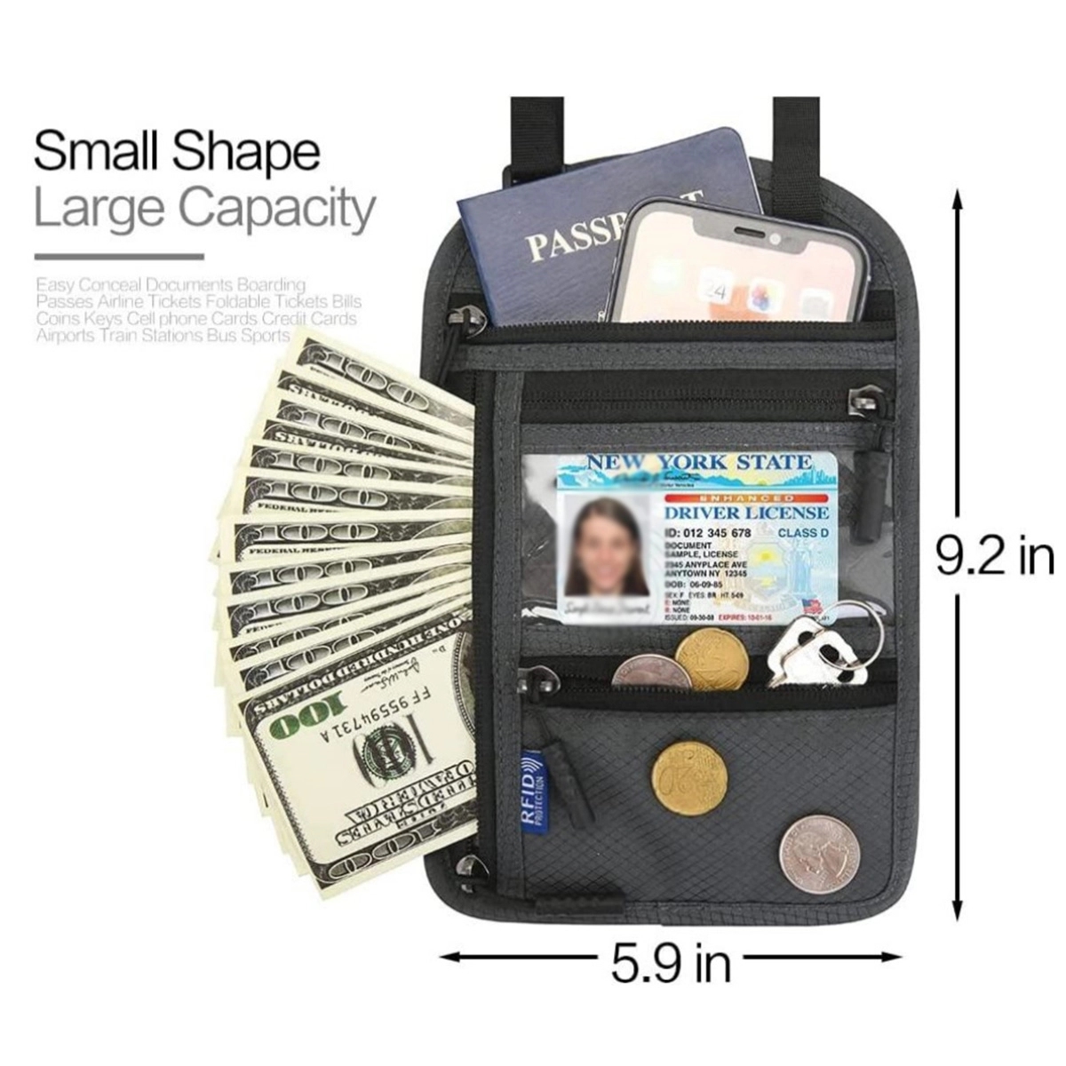 Travel Neck Wallet Pouch 5
