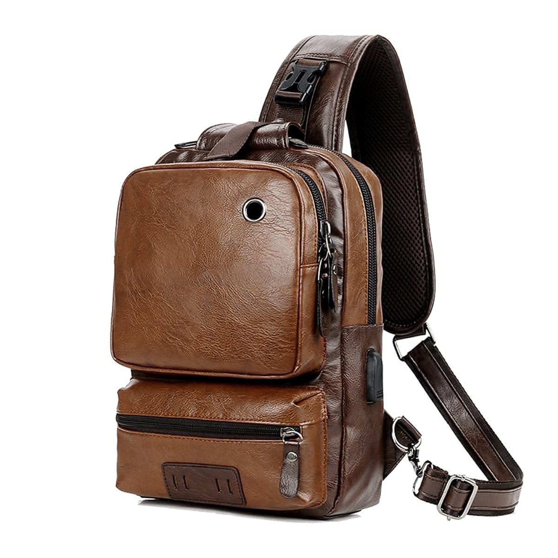 PU Leather Sling Backpack 2