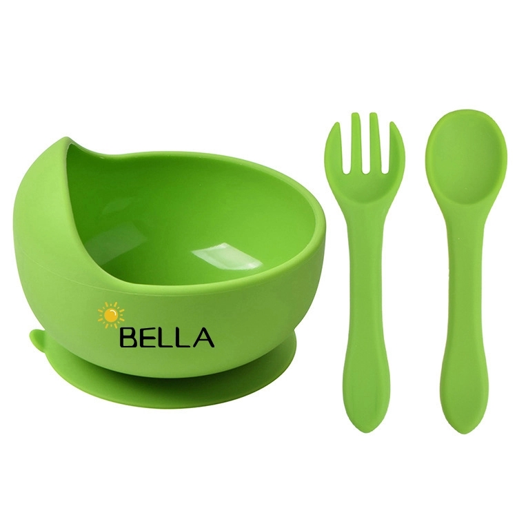 Silicone Suction Bowls for Baby with Spoon and Fork 5