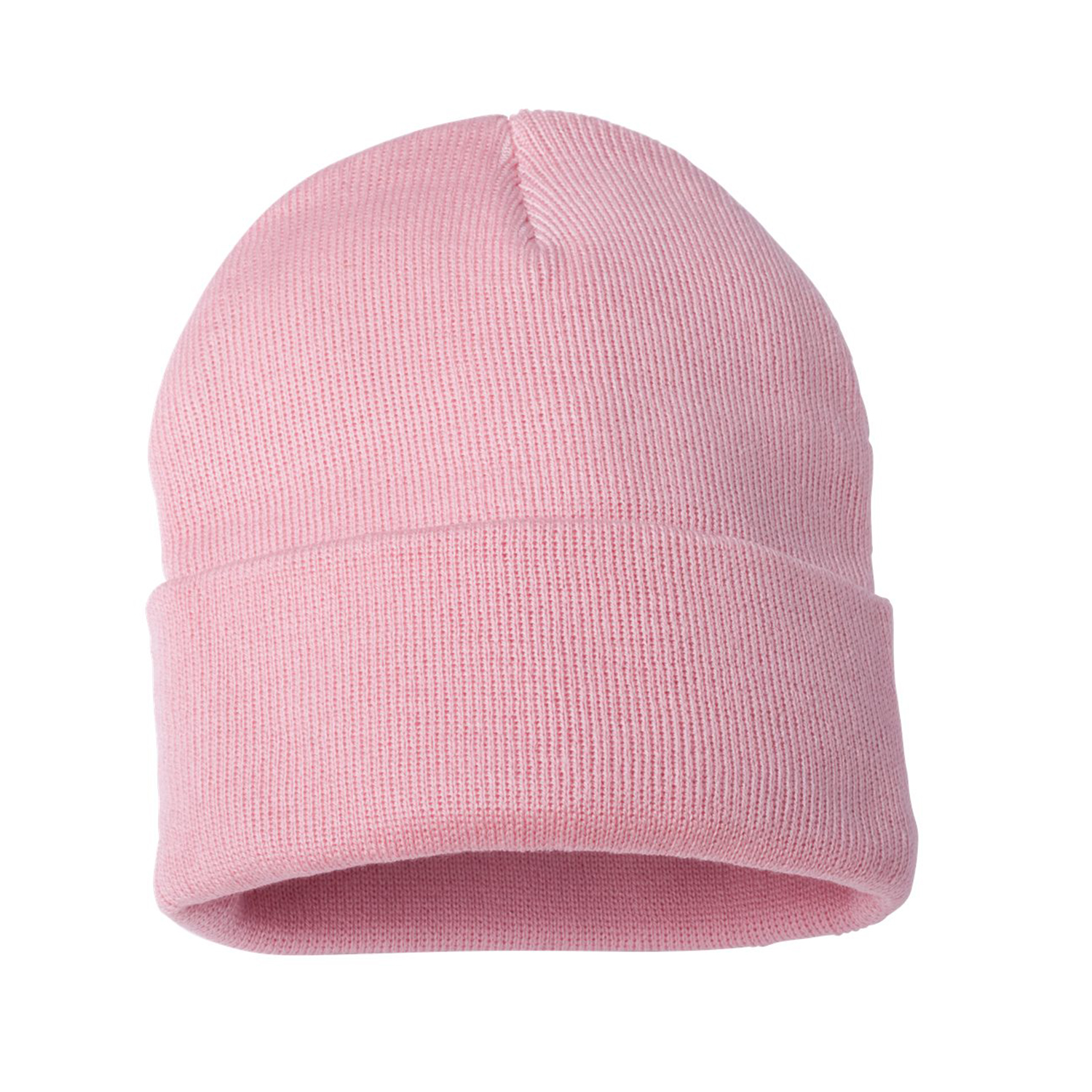 Solid Cuffed Beanie w/ Sewn Woven Patch 8