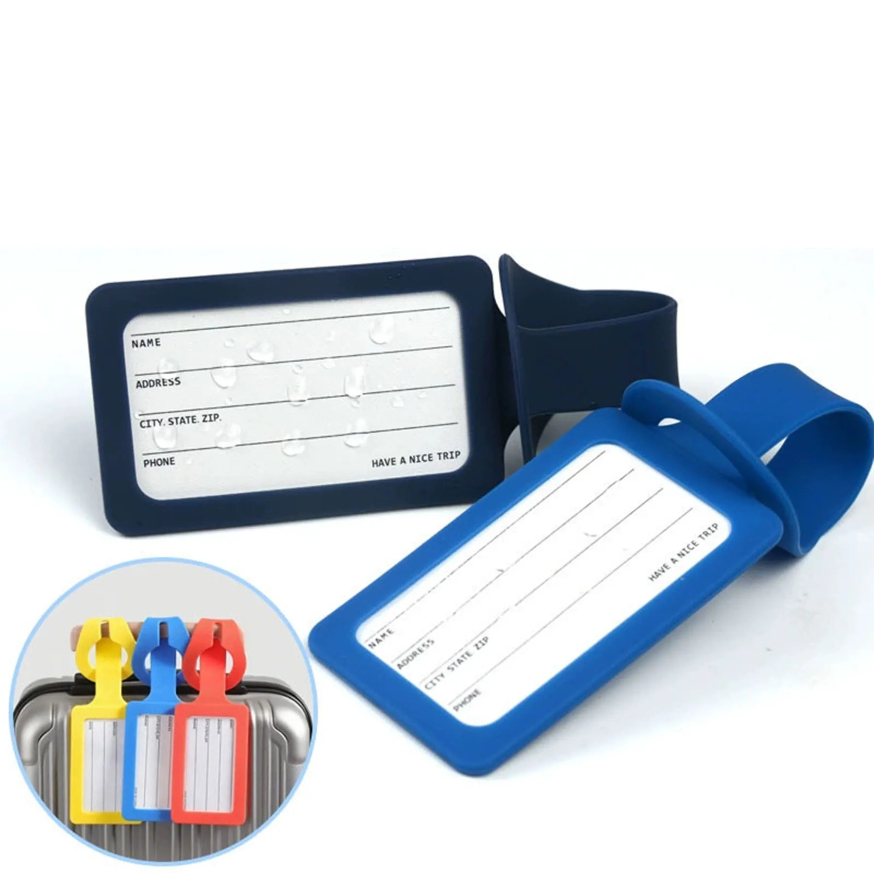 Silicone Luggage Tag with Name ID Card 15