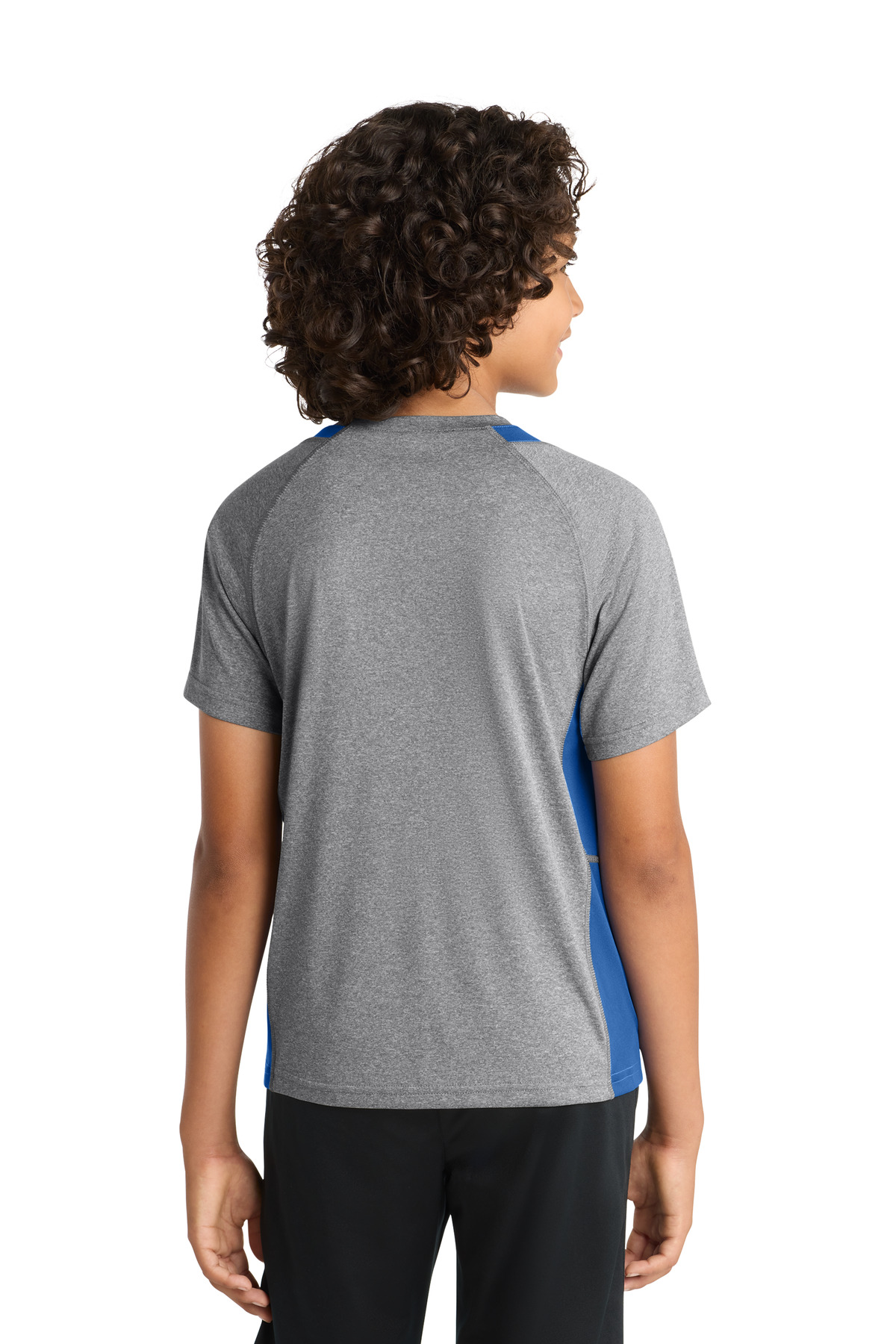 Sport-Tek Youth Heather Colorblock Contender Tee. YST361 65