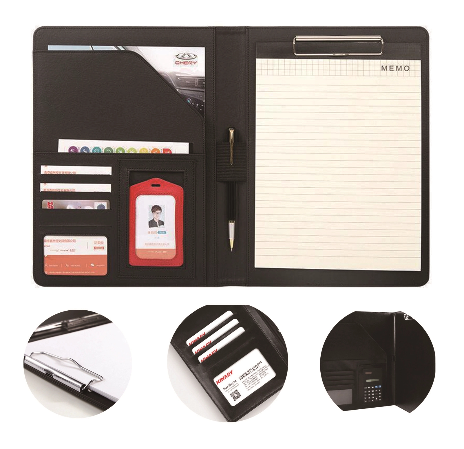 A4 Pu Leather File Folder Without Calculator 2