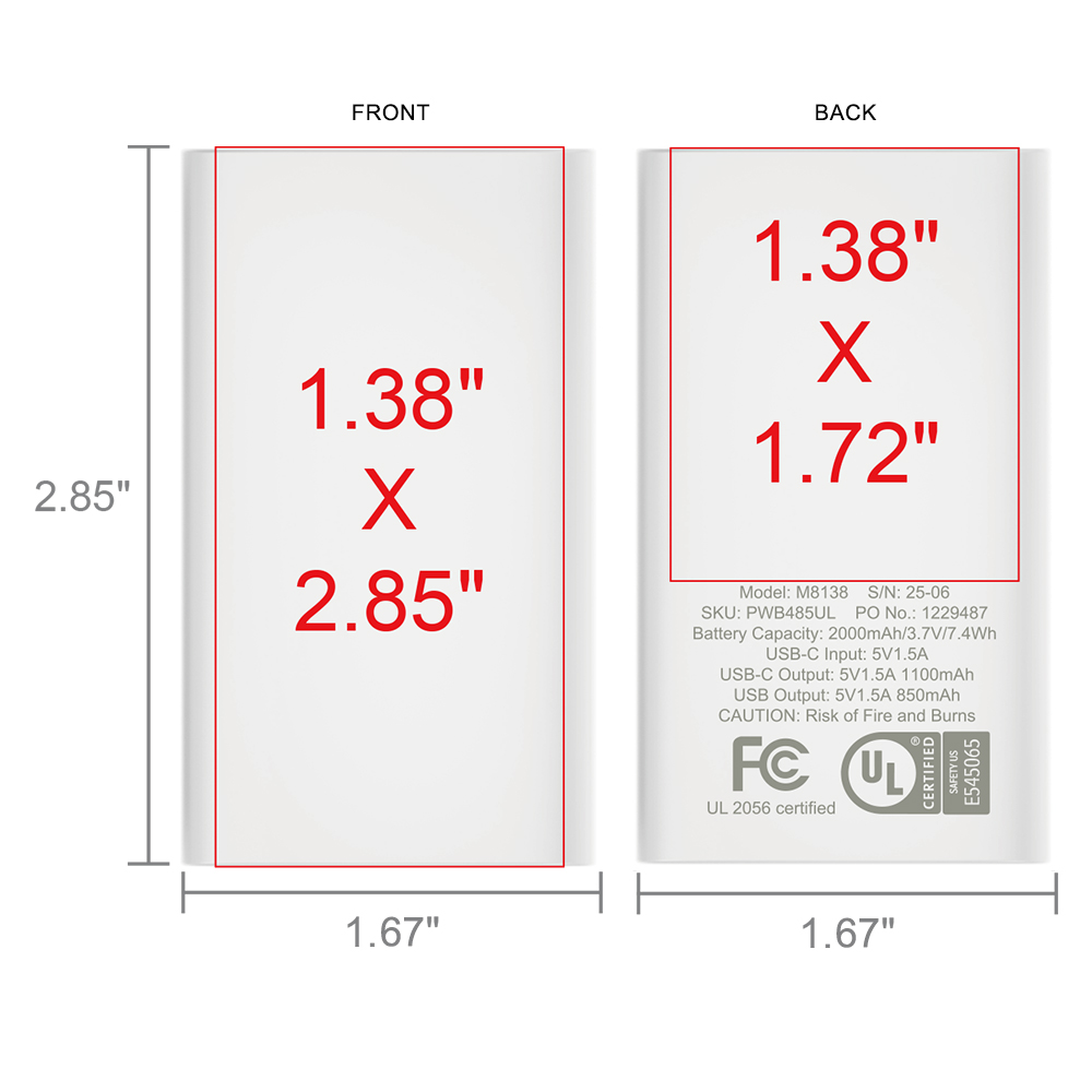 UL Certified 2000mAh Dual Port Compact Power Bank – Smaller Than a Credit Card Travel Charger 21