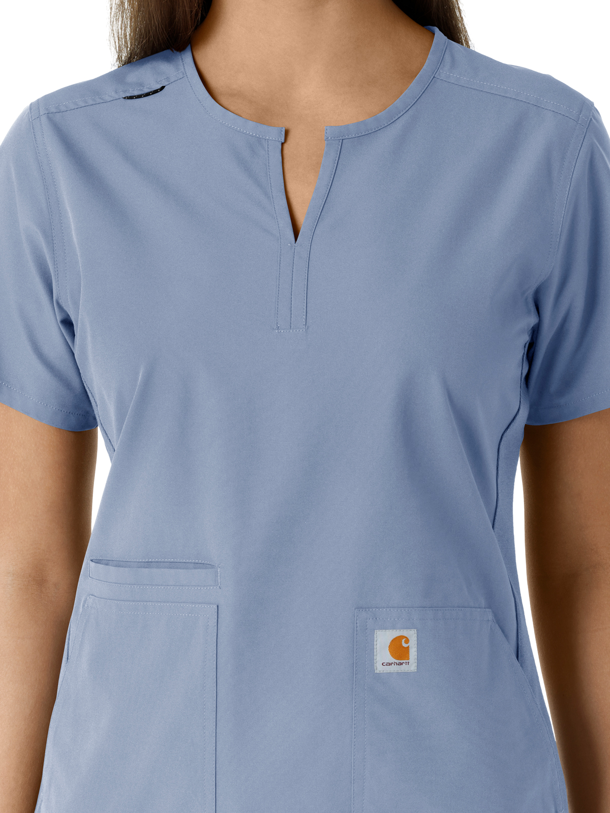 Carhartt Scrubs - Force Essentials Women's Notch Neck Tunic Knit Panel Top 59
