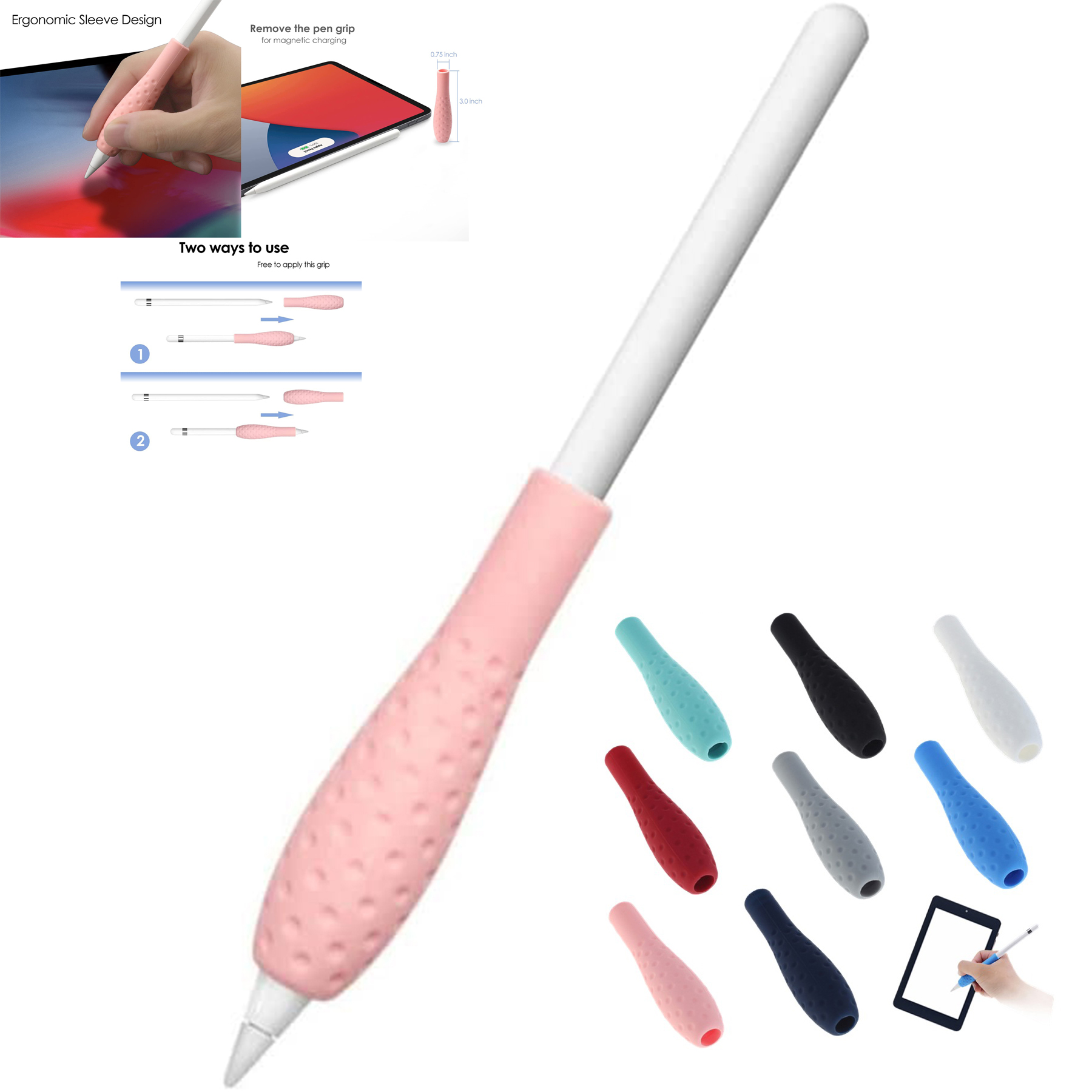 Ergonomics Grip Holder Silicone Protective Sleeve Cover