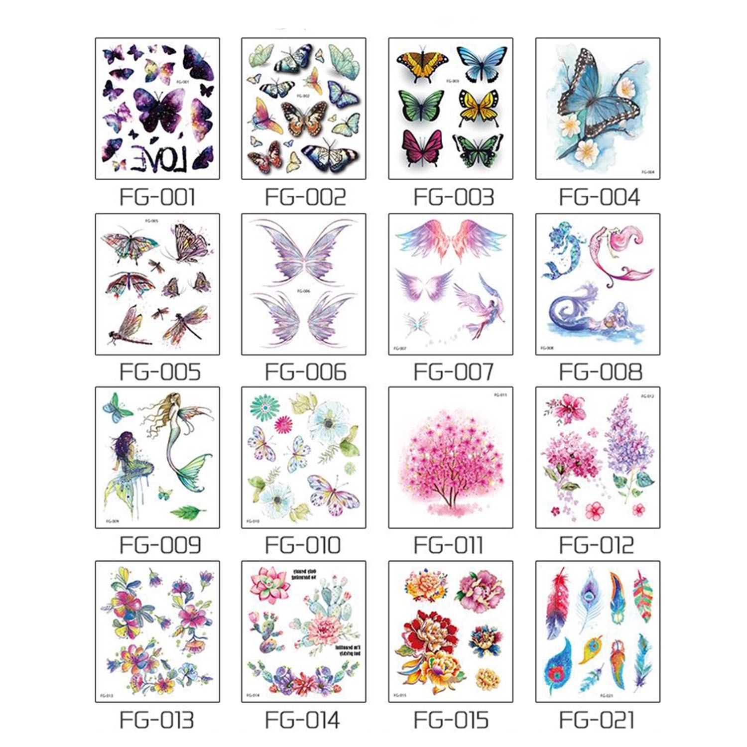 Glitter Temporary Tattoo 10Pcs 4
