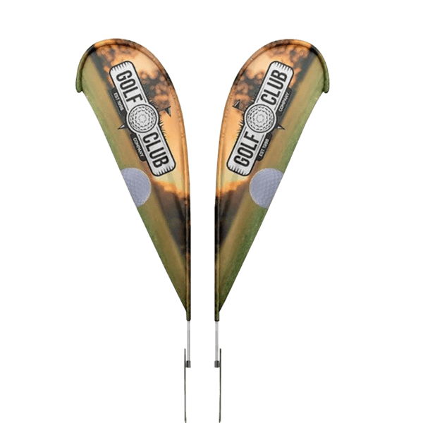 IMPORT 10' Double-Sided Teardrop Flag with Ground Spike 1