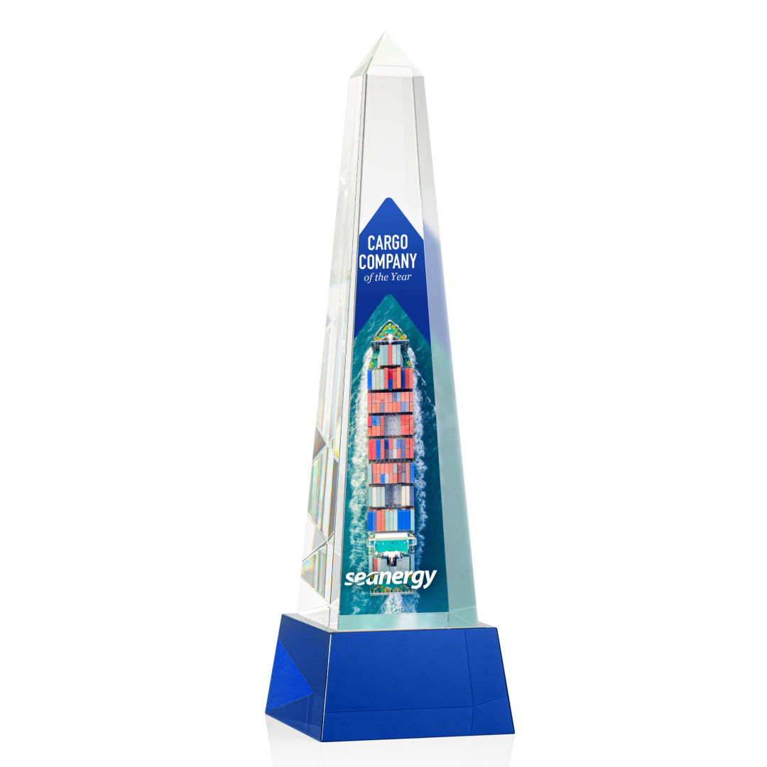 Master Obelisk VividPrint™ Award on Base - Blue 4