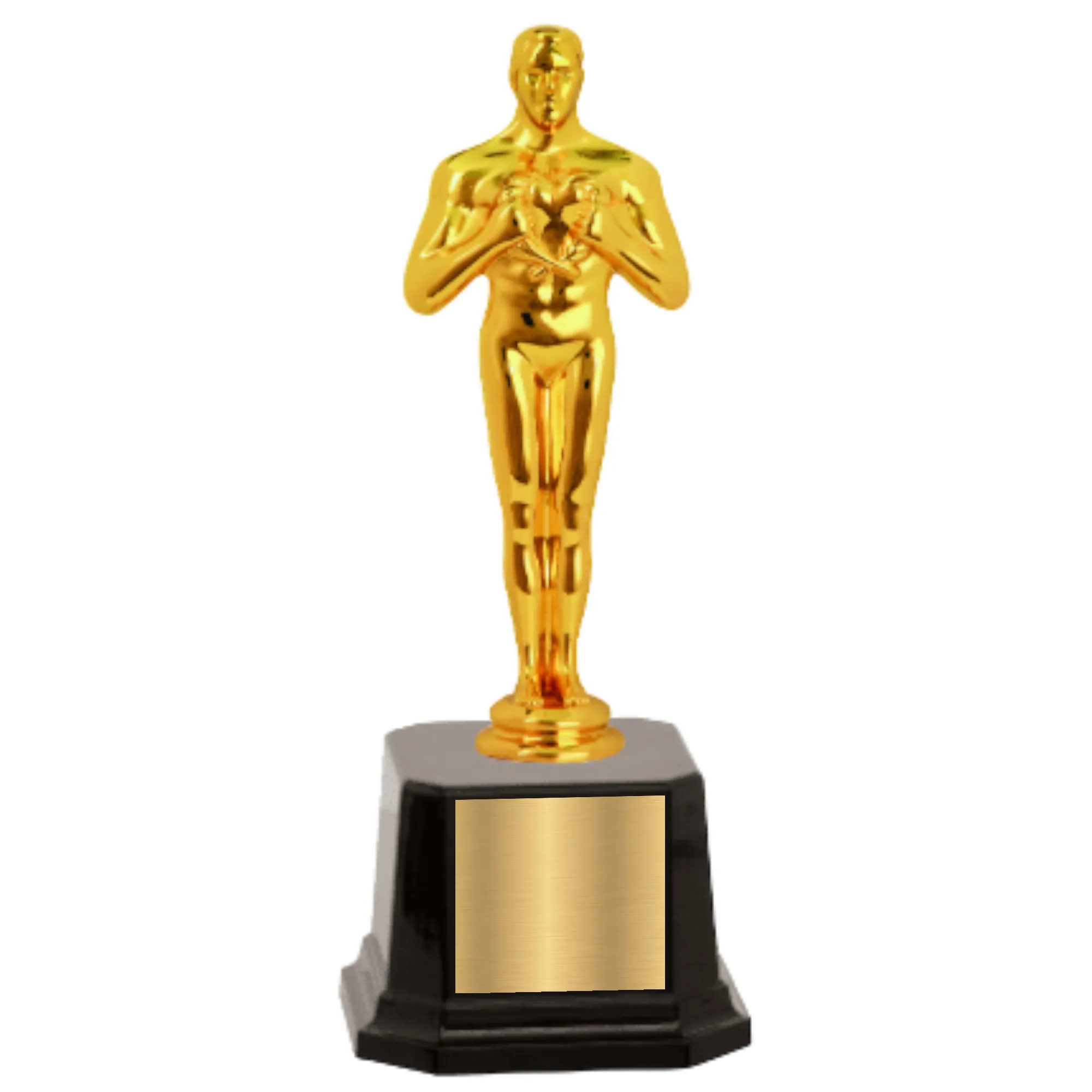 8 1/2" Metal Male Achievement Figure on Glossy Black Base 4